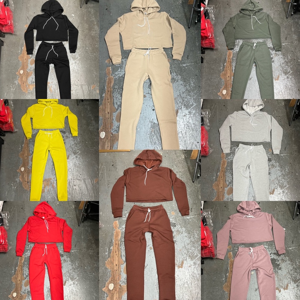 Fleece Hoodie Jogger Set